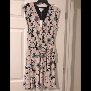 Elle Women’s sleeveless tiered dress with ruched front